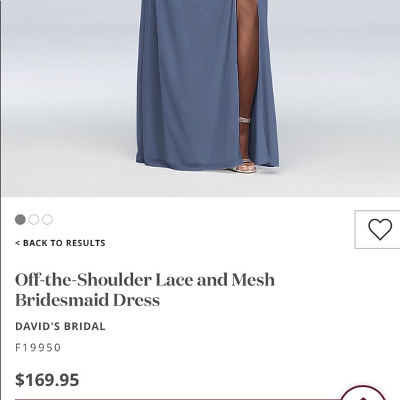 Off-the-Shoulder Lace and Mesh Bridesmaid Dress - Picture 8 of 8